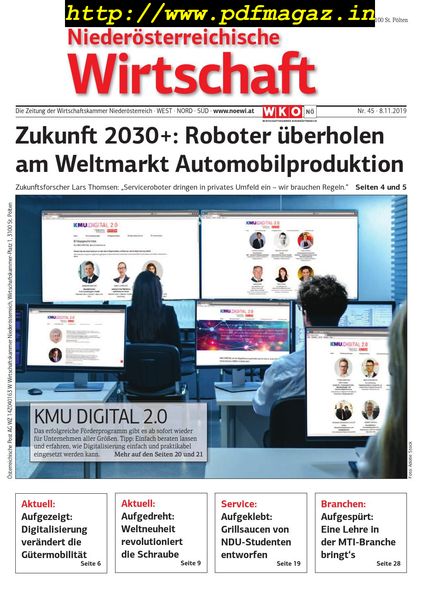 NiederOsterreichische Wirtschaft – 08 November 2019