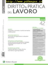 Diritto e Pratica del Lavoro – 2 Novembre 2019