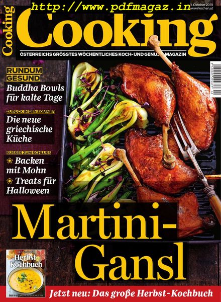 Cooking Austria – 18 Oktober 2019