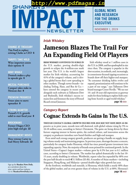 Shanken’s Impact Newsletter – November 2019