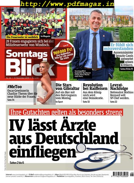 SonntagsBlick – 17 November 2019