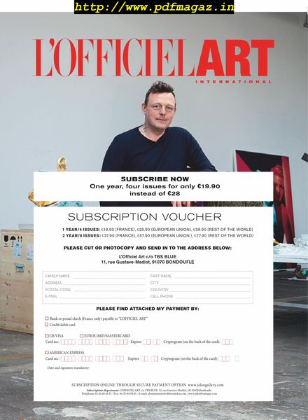 L’Officiel Art – avril 2019