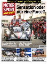Motorsport Aktuell – 13 November 2019