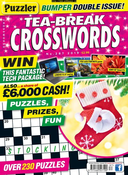 Puzzler Tea-Break Crosswords – November 2019