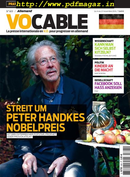 Vocable Allemand – 14 novembre 2019