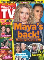 What’s on TV – 16 November 2019