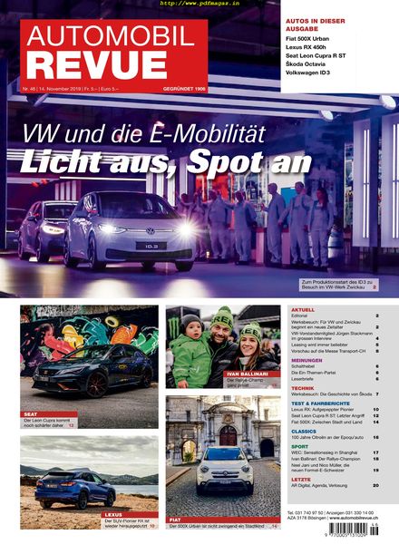Automobil Revue – 14 November 2019