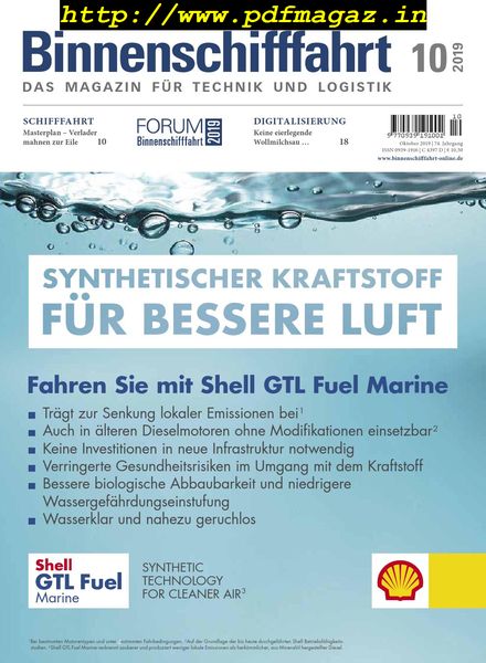 Binnenschifffahrt – Oktober 2019