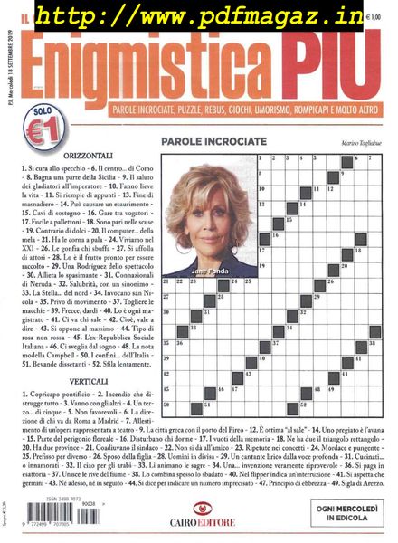 Enigmistica PIU – 24 Settembre 2019