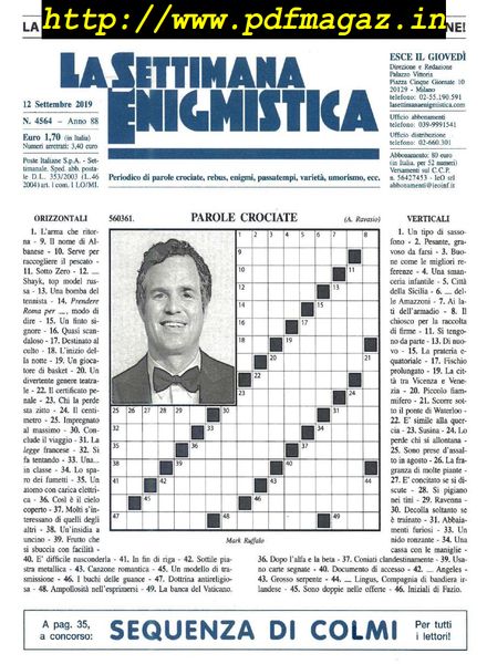 La Settimana Enigmistica – 12 Settembre 2019