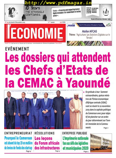 L’Economie International – 18 novembre 2019