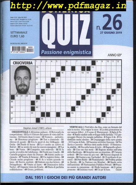 Domenica Quiz – 27 Giugno 2019