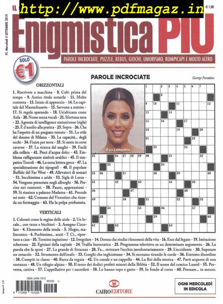 Enigmistica PIU – 10 Settembre 2019