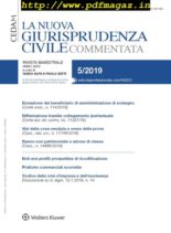La Nuova Giurisprudenza Civile Commentata – Novembre 2019