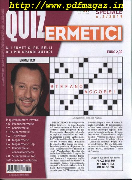 Quiz Ermetici – Giugno-Agosto 2019