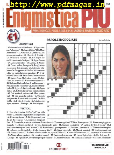 Enigmistica PIU – 27 Agosto 2019