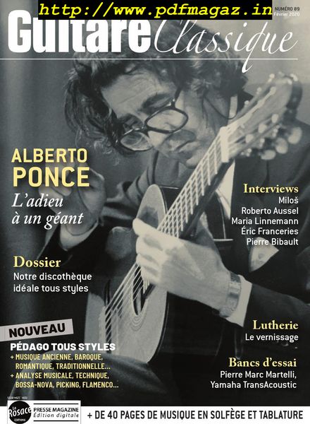 Guitare Classique – decembre 2019