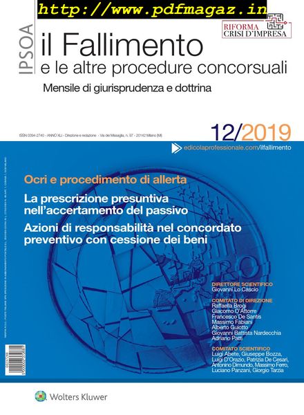 Il Fallimento – Dicembre 2019