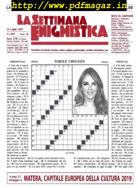 La Settimana Enigmistica – 25 Luglio 2019