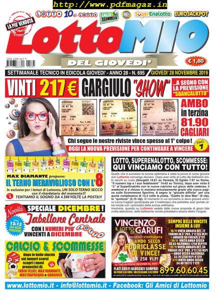 Lottomio del Giovedi – 28 Novembre 2019