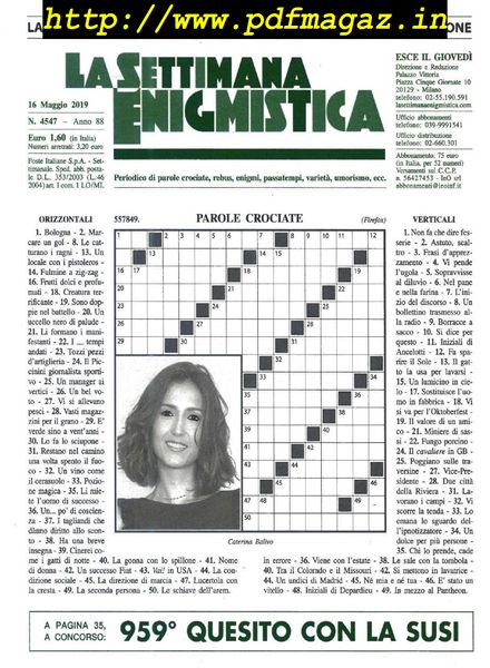 La Settimana Enigmistica – 16 Maggio 2019