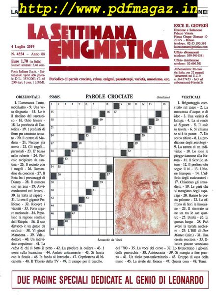 La Settimana Enigmistica – 4 Luglio 2019