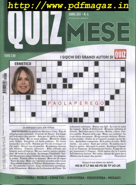 Quiz Mese – Aprile 2019