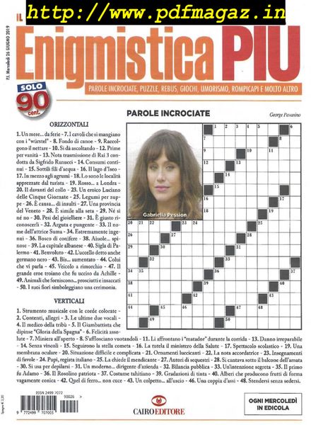 Enigmistica PIU – 2 Luglio 2019