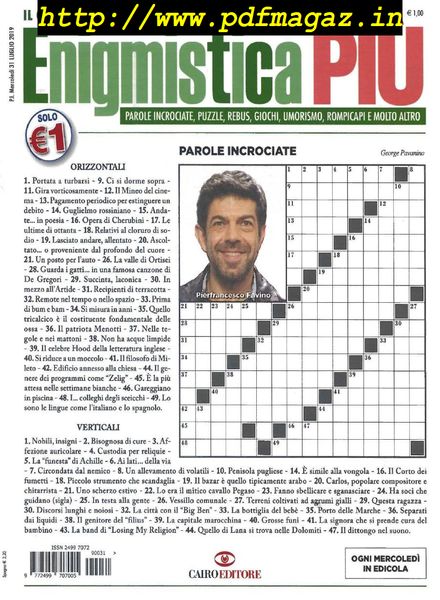 Enigmistica PIU – 6 Agosto 2019