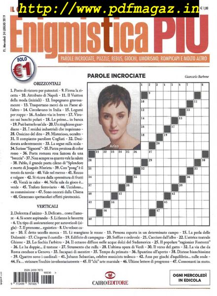 Enigmistica PIU – 30 Luglio 2019