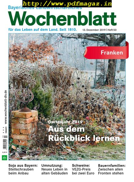 Bayerisches Landwirtschaftliches Wochenblatt Franken – 12 Dezember 2019