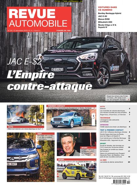 Revue Automobile – 12 decembre 2019