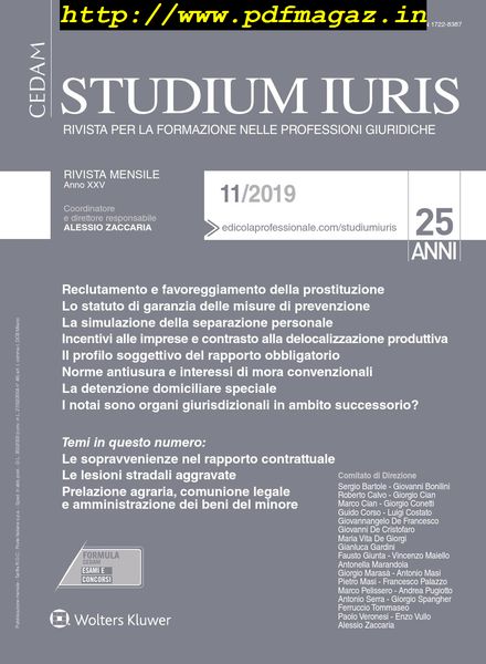 Studium Iuris – Novembre 2019