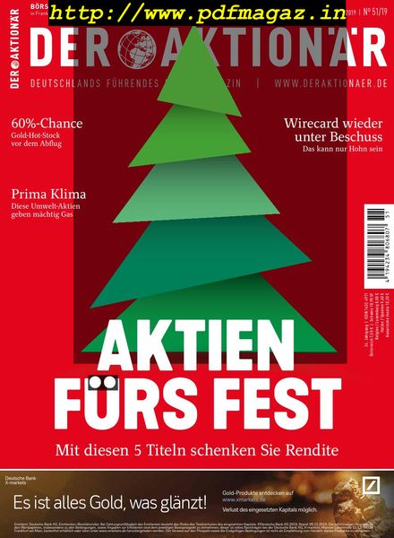 Der Aktionar – 12 Dezember 2019