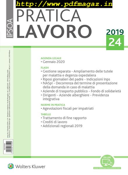 Pratica Lavoro – 7 Dicembre 2019