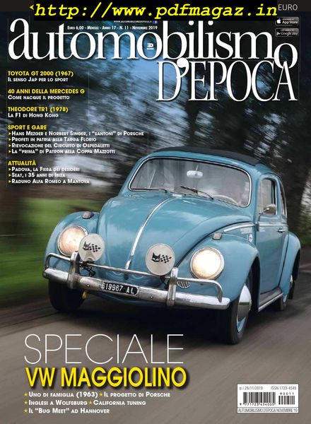 Automobilismo d’Epoca – Novembre 2019