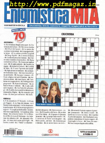 Enigmistica Mia – 13 Maggio 2019