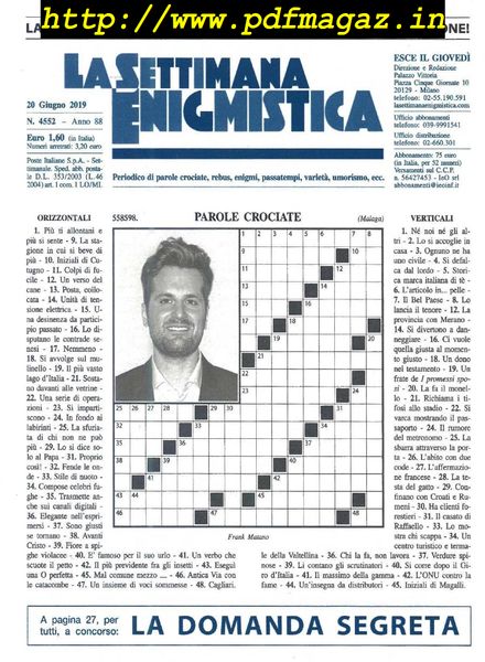 La Settimana Enigmistica – 20 Giugno 2019