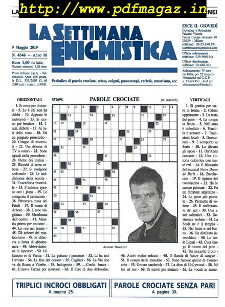 La Settimana Enigmistica – 9 Maggio 2019
