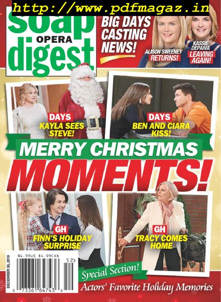Soap Opera Digest – December 30, 2019
