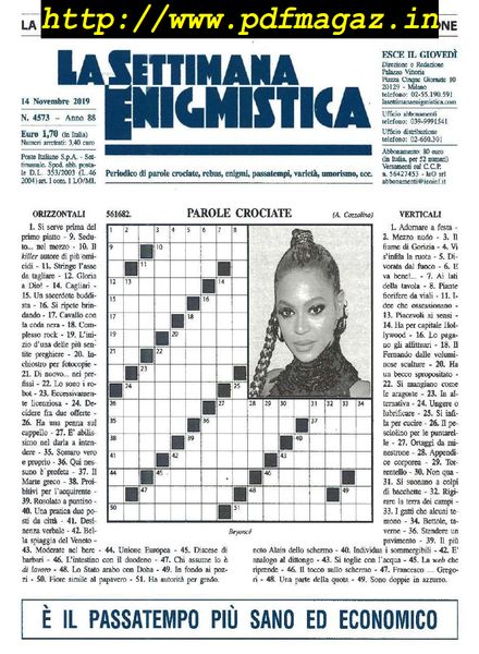 La Settimana Enigmistica – 14 Novembre 2019