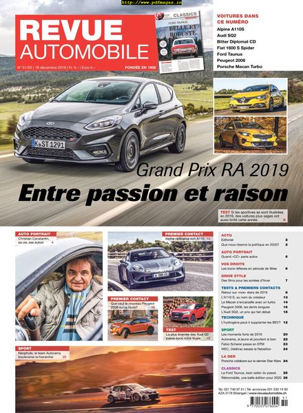 Revue Automobile – 19 decembre 2019