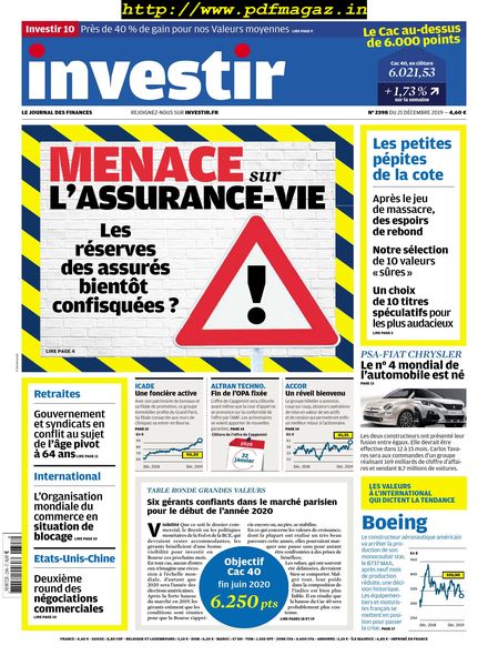 Investir – 21 Decembre 2019