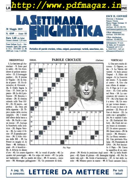 La Settimana Enigmistica – 30 Maggio 2019