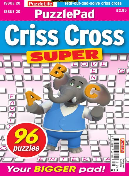 PuzzleLife PuzzlePad Criss Cross Super – 05 December 2019