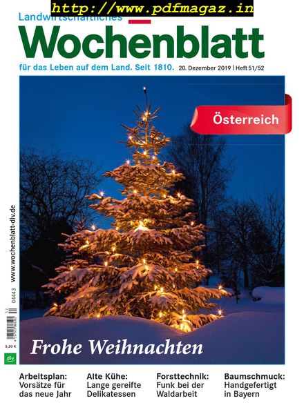 Bayerisches Landwirtschaftliches Wochenblatt Oesterreich – 19 Dezember 2019