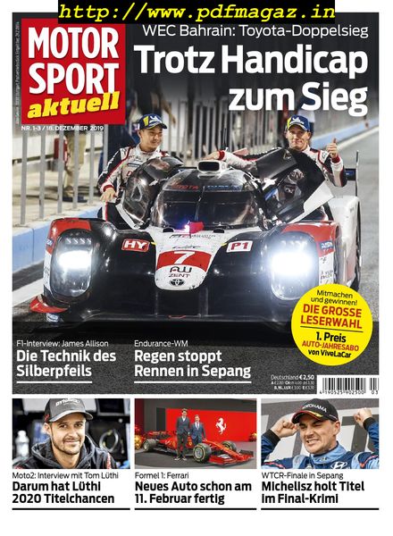 Motorsport Aktuell – 17 Dezember 2019