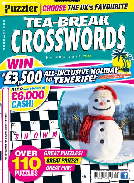 Puzzler Tea-Break Crosswords – December 2019
