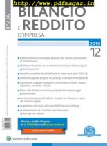 Bilancio e reddito d’impresa – Dicembre 2019