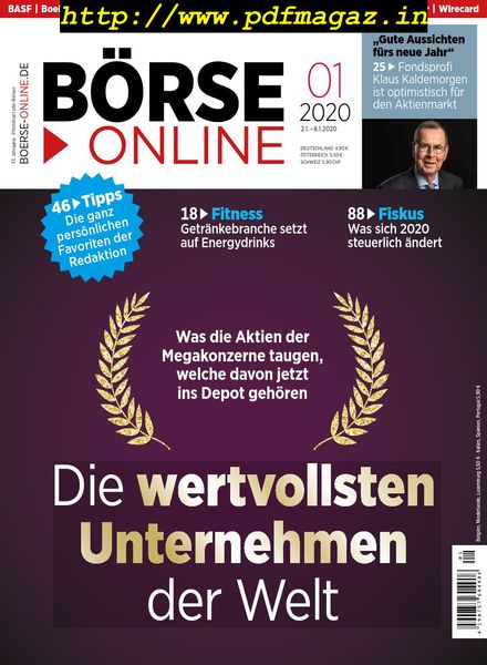 Borse Online – 02 Januar 2020